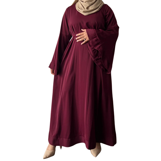 Shams Abaya - Burgundy